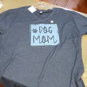 new color - Dog Mom short sleeve v-neck t-shirt